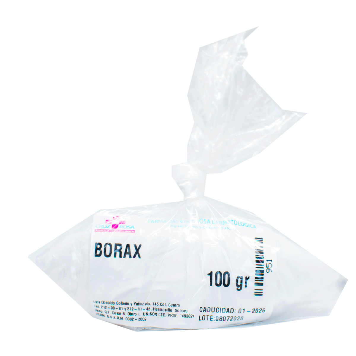 BORAX 100 GR - FARMACIA CRUZ ROSA