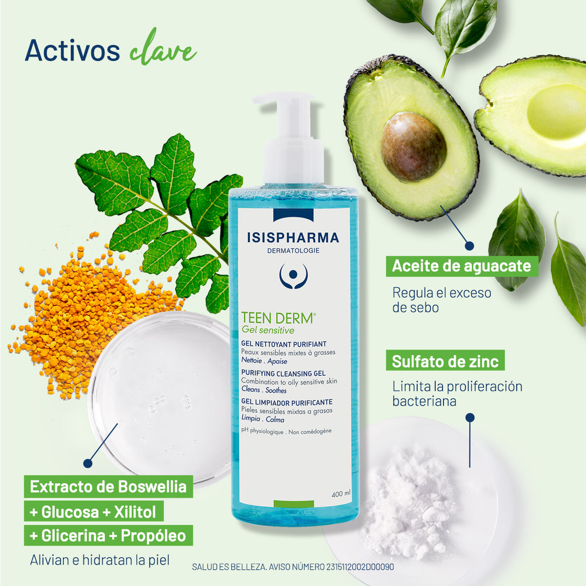 TEEN DERM GEL LIMPIADOR 400ML