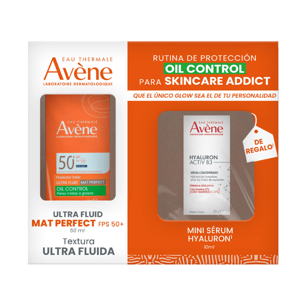 KIT AVENE OIL CONTROL MAT PERFECT COLOR + MINI SERUM HYALURON