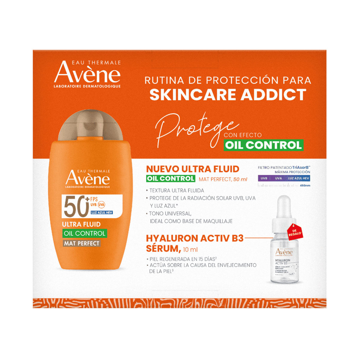 KIT AVENE OIL CONTROL MAT PERFECT COLOR + MINI SERUM HYALURON