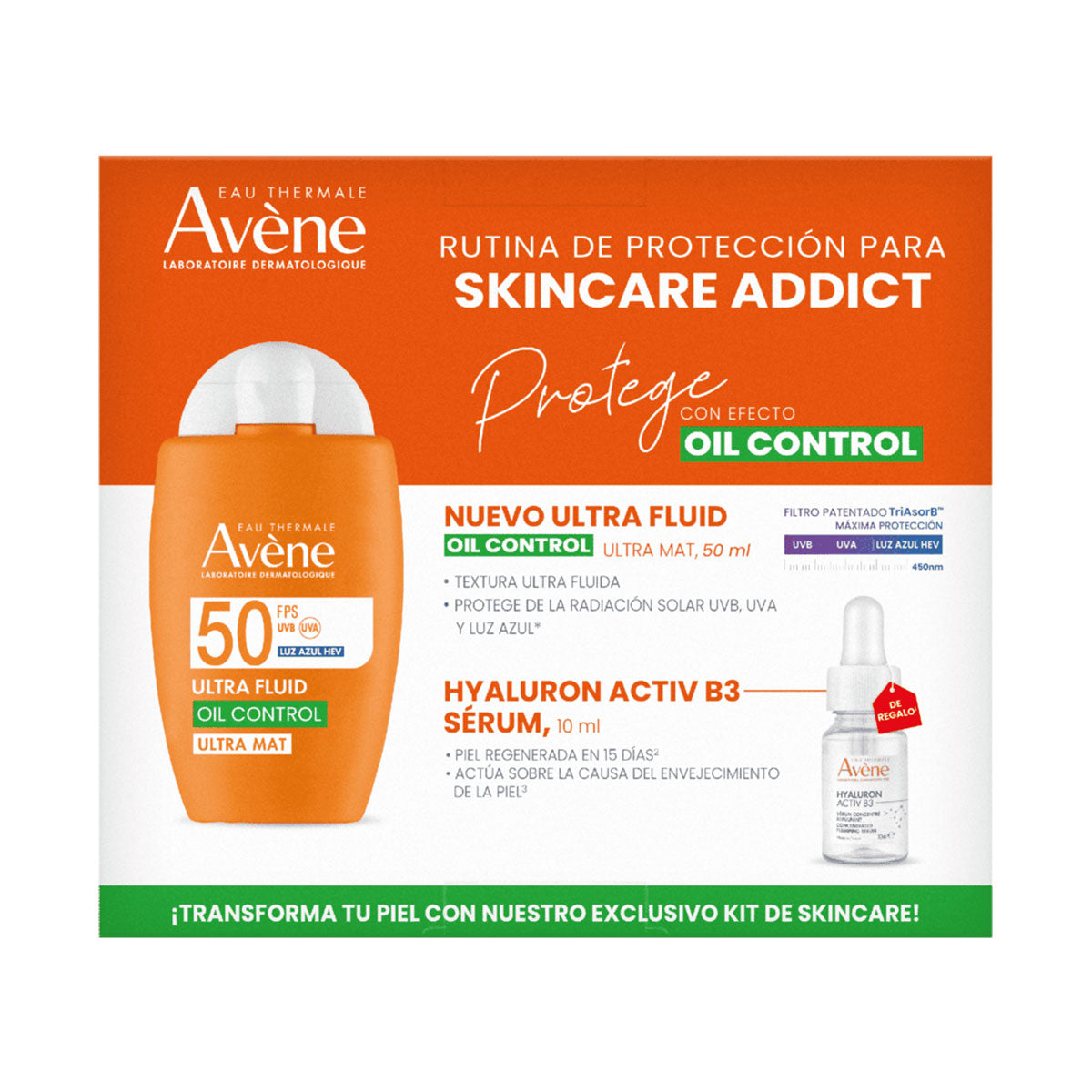 KIT AVENE OIL CONTROL ULTRA MAT + MINI SERUM HYALURON