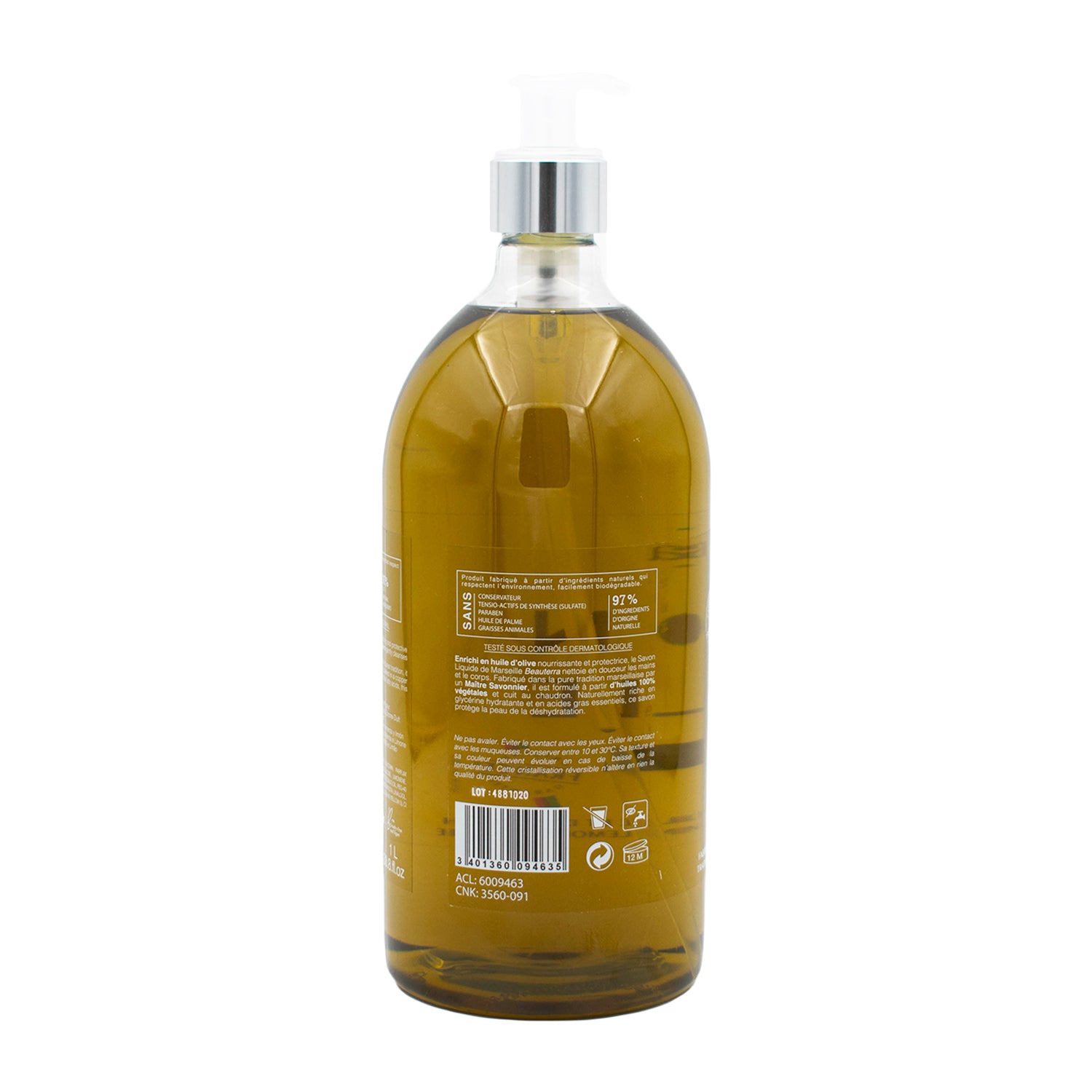 JABON LIQUIDO DE MARSELLA- MENTA LIMON 1L