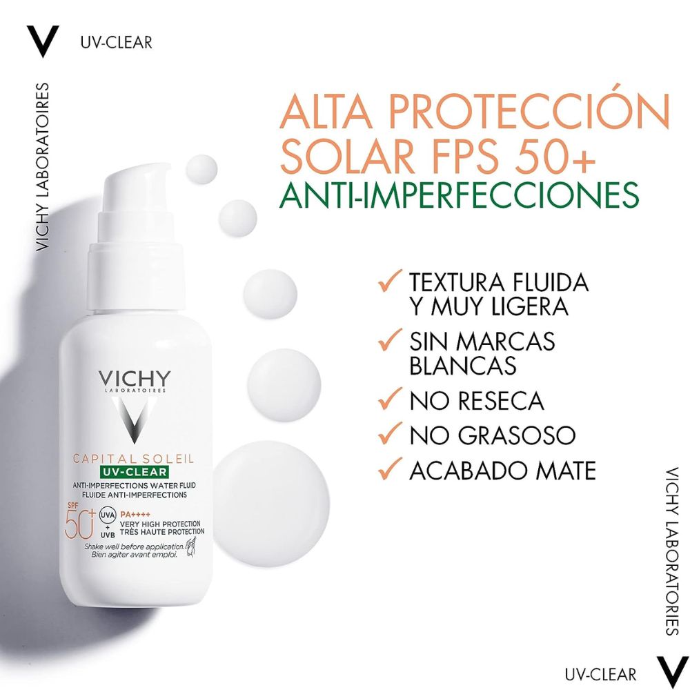 VICHY CAPITAL SOLEI UV CLEAR 50+ 40ML