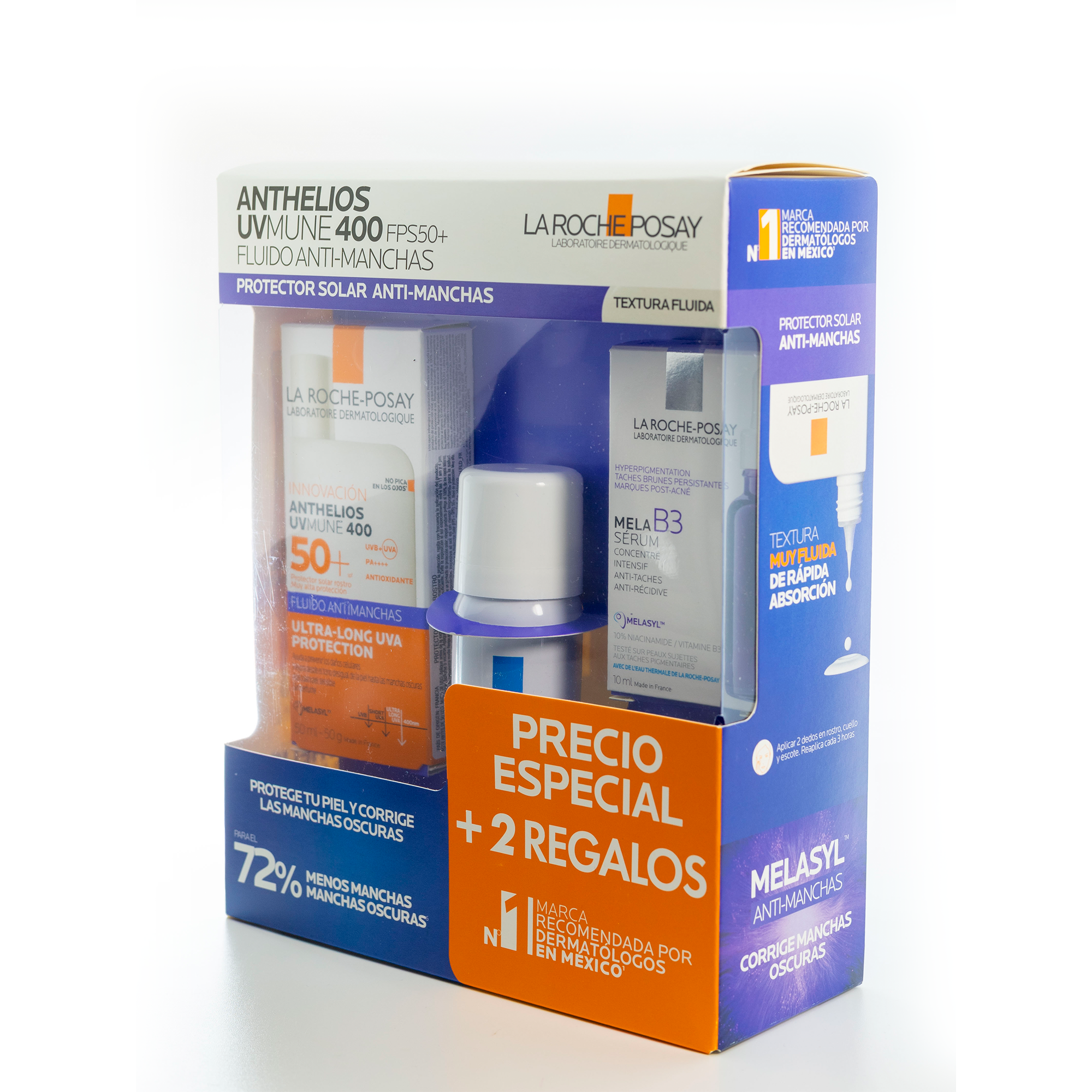 LA ROCHE-POSAY KIT ANTHELIOS ANTIMANCHAS  + AGUA TERMAL 50 ML + MELA B3 SERUM 10 ML