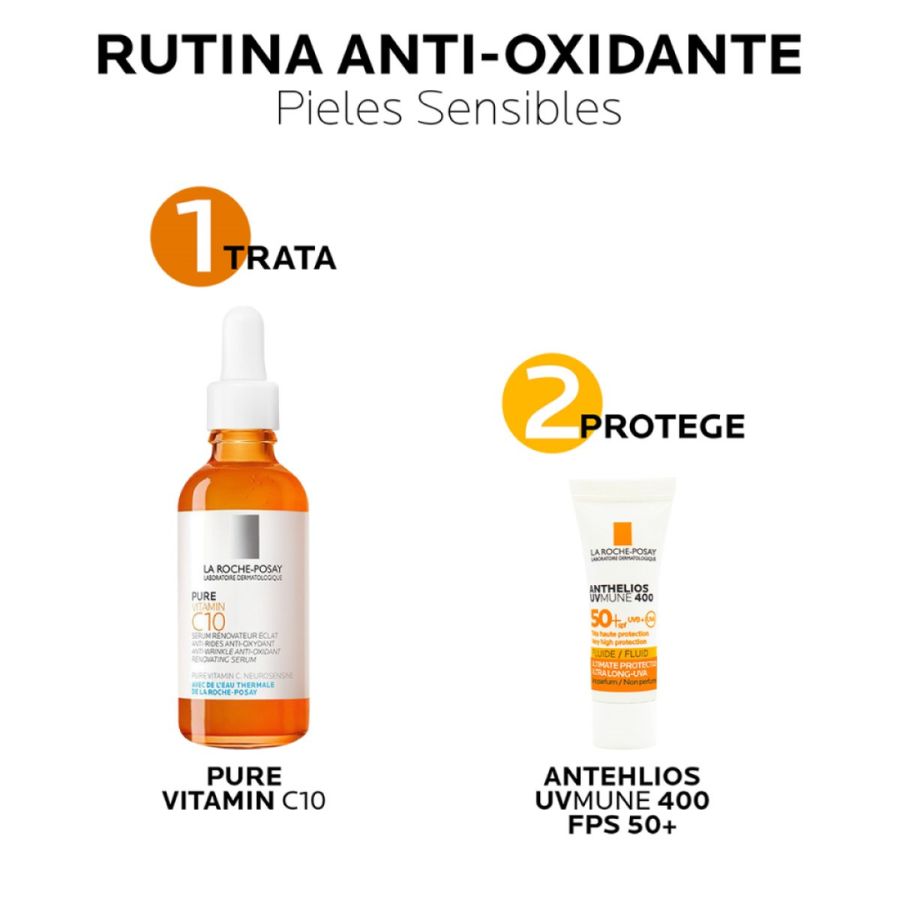 KIT PURE VITAMIN C SERUM + MINI SUERO + MINI ANTHELIOS