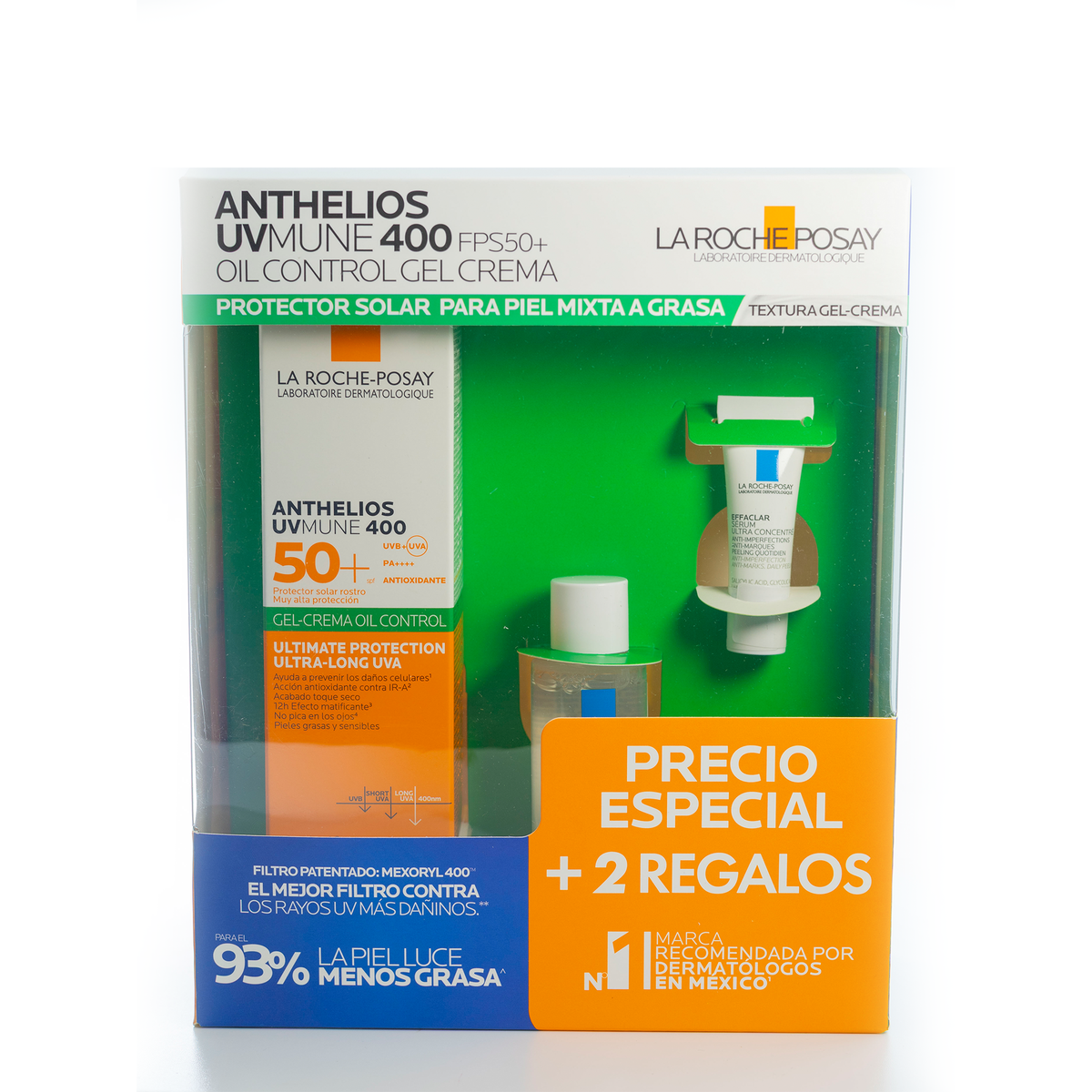 Posay Kit LA ROCHE-POSAY KIT ANTHELIOS UVMUNE GEL-CREMA SIN COLOR + AGUA MICELAR ...