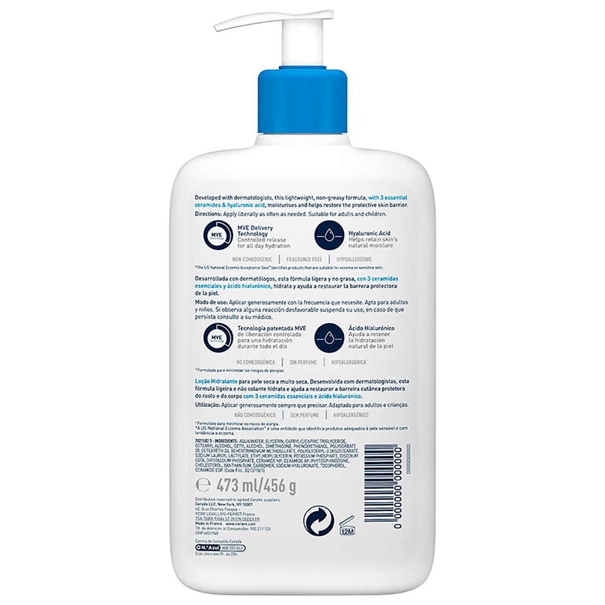 CERAVE LOCIÓN HIDRATANTE PIEL SECA 473ML